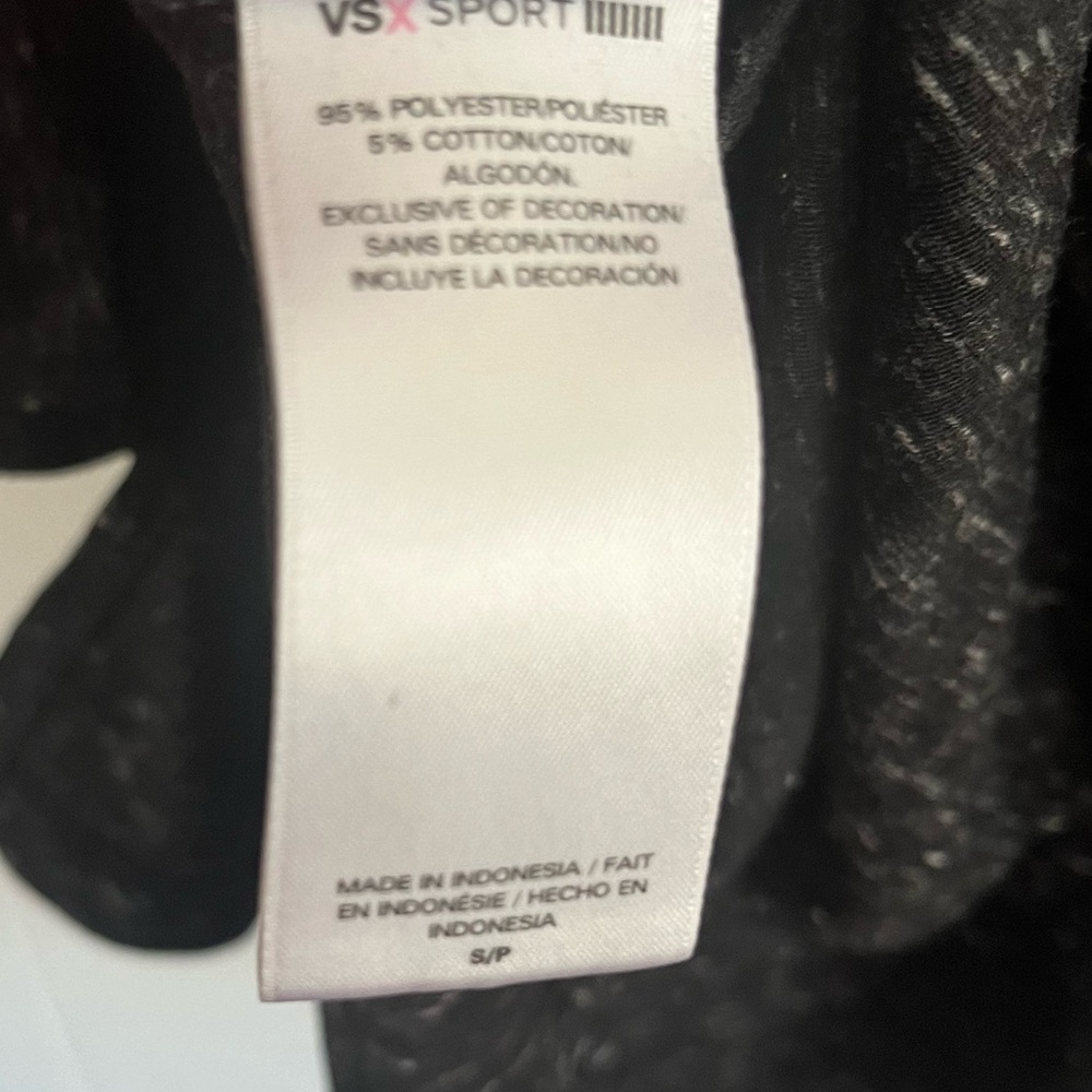 Victoria's Secret Black Muscle Tee with Gold and White Text - Picture 3 of 10